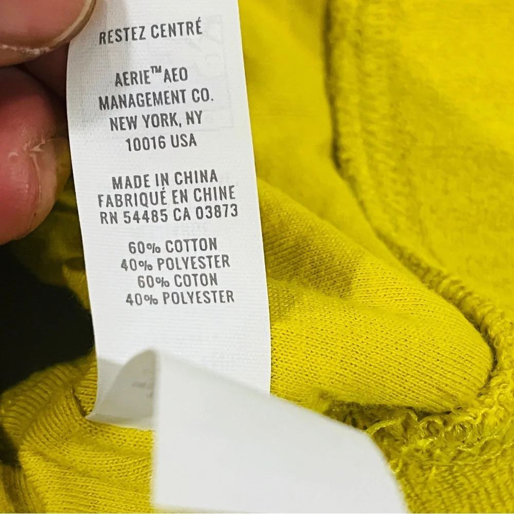 2/$30 Aerie Yellow Terry Cloth Bralette Small NWT
